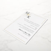 Elegante Initials Classic Wedding Foil Einladung (Gedreht)