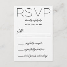 Elegante Initials Wedding RSVP Karte