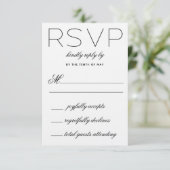Elegante Initials Wedding RSVP Karte (Stehend Vorderseite)