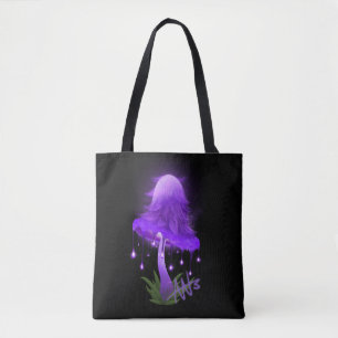 Elegante Inky Cap glühende Lila Pilztasche Tasche