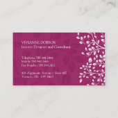 Elegante Innenarchitekt-Visitenkarten Visitenkarte (Rückseite)