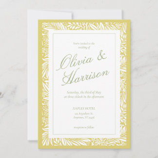 Elegante Insel-Zitrus-Hochzeitseinladung Einladung