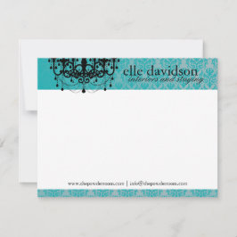 Elegante Interieur Designer-Notecards Mitteilungskarte