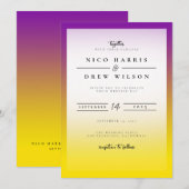 Elegante Intersex Pride Wedding Einladung (Vorne/Hinten)