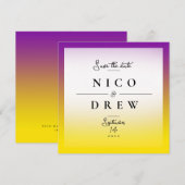 Elegante Intersex Pride Wedding Save The Date (Vorne/Hinten)