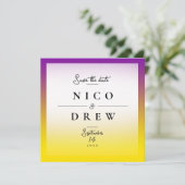 Elegante Intersex Pride Wedding Save The Date (Stehend Vorderseite)