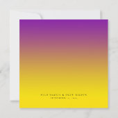 Elegante Intersex Pride Wedding Save The Date (Rückseite)
