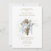 Elegante Invitación De Boda Católica Bilingüe Einladung (Vorderseite)