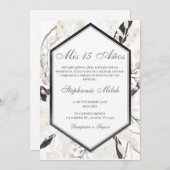 Elegante Invitación de Quinceañera Einladung (Vorne/Hinten)