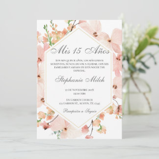 Elegante Invitación de Quinceañera Einladung