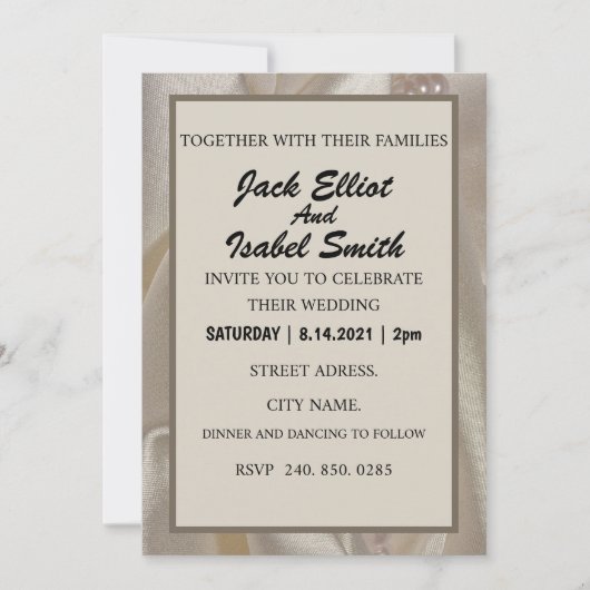 ÉLÉGANTE INVITATION DE MARIAGE EINLADUNG (Vorderseite)