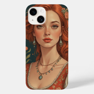 Elegante iPhone-Hülle mit rothaariger Prinzessin Case-Mate iPhone 14 Hülle
