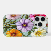 Elegante iPhone-Hülle mit Wildblumen und Bleiglas iPhone Hülle (Rückseite (Horizontal))