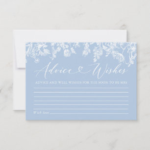 Elegante Irgendetwas Blue Advice und Wishings Card Einladung