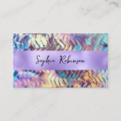 Elegante Iridescent and Lila Foil Business Card Rabattkarte (Vorderseite)