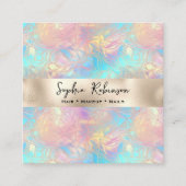 Elegante Iridescent and Pearl Foil Business Card Rabattkarte (Vorderseite)