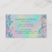 Elegante Iridescent Glitzer Business Card Visitenkarte (Rückseite)