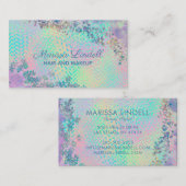 Elegante Iridescent Glitzer Business Card Visitenkarte (Vorne/Hinten)