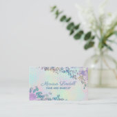 Elegante Iridescent Glitzer Business Card Visitenkarte (Stehend Vorderseite)