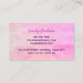 Elegante iridescent unicorn Imitate Glitzer Tropfe Visitenkarte (Rückseite)