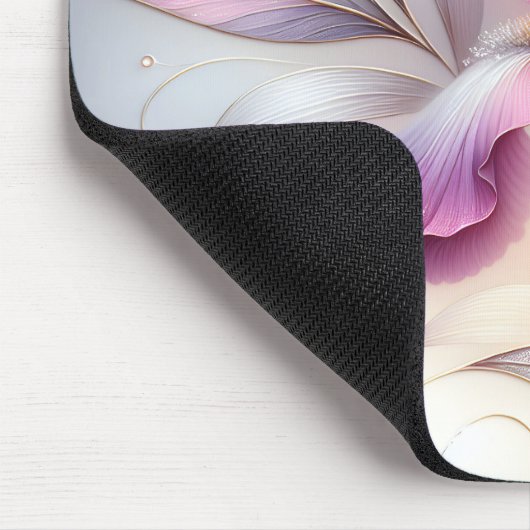 Elegante Iris-Blume mit Gold Etch Mousepad (Ecke)