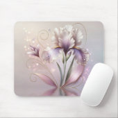 Elegante Iris-Blume mit Gold Mousepad (Mit Mouse)