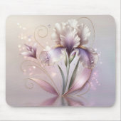 Elegante Iris-Blume mit Gold Mousepad (Vorne)