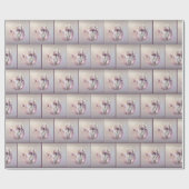 Elegante Iris-Blume mit Goldschmiedearbeiten Geschenkpapier (Flach)