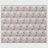 Elegante Iris-Blume mit Goldschmiedearbeiten Geschenkpapier (Flach)