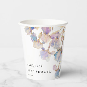 Elegante Iris-Blumen-Baby-Party Pappbecher
