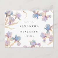 Elegante Iris-Blumen-Hochzeit - Merken Sie sich de
