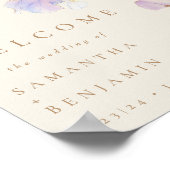 Elegante Iris-Blumen-Hochzeitsbegrüßung Poster (Ecke)