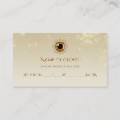 Elegante Iris Optometriker Goldene Augen Ernennung Terminkarte (Vorderseite)