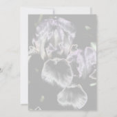 Elegante Iris Paare Hochzeit Einladung (Rückseite)