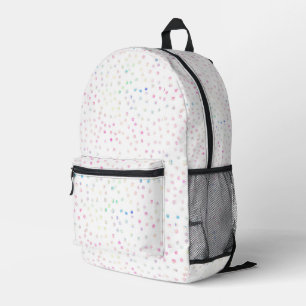 Elegante irisierende Glitterpunkte Weiß Design Bedruckter Rucksack