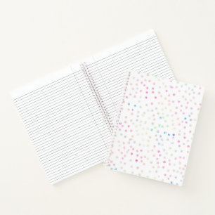 Elegante irisierende Glitterpunkte Weiß Design Notizblock