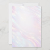 Elegante Irisierende Spitze Sweet 16 Einladung (Rückseite)