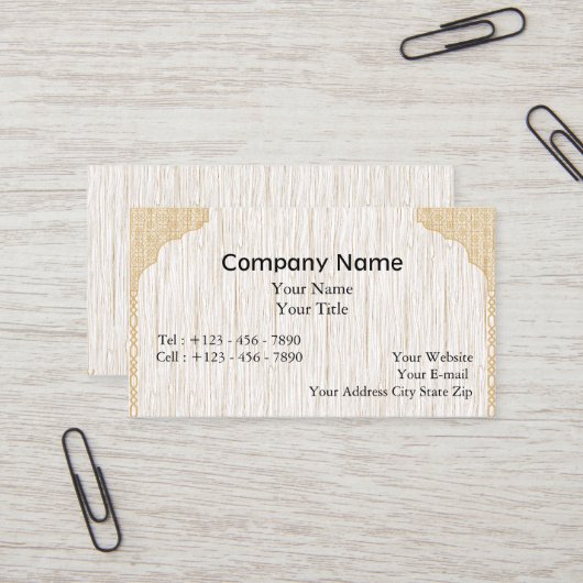 Elegante, islamisch Inspirierte Visitenkarte (Vorderseite/Rückseite Beispiel)