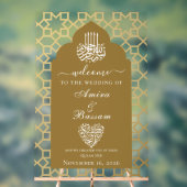 Elegante Islamische Archmuster Paare Hochzeit Acrylschild (Neutral)