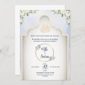Elegante islamische Einladung zur Hochzeit (Vorne/Hinten)