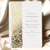 Elegante Islamische Foil Beige Elfenbeinhochzeit Folieneinladung