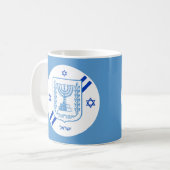 Elegante israelische Tasse & israelische Flagge / (Vorderseite Links)