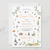 Elegante italienische Engagement-Partei Einladung (Vorderseite)