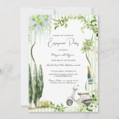 Elegante italienische Engagement-Partei Einladung (Vorderseite)