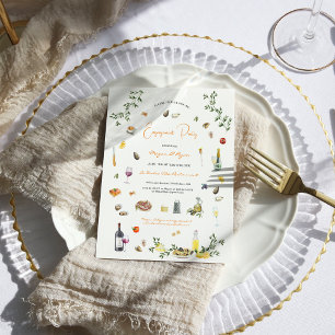 Elegante italienische Engagement-Partei Einladung