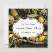 Elegante italienische Lemons in einem Korb Einladung (Rückseite)