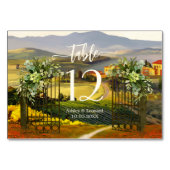 Elegante italienische Tischnummer Fine Art Wedding (Vorderseite)
