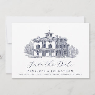 Elegante italienische Villa Zielort Hochzeit Save The Date