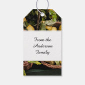 Elegante italienische Zitronen in einem Korb Geschenkanhänger (Rückseite)