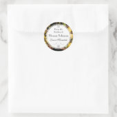 Elegante italienische Zitronen in einem Korb Runder Aufkleber (Tasche)